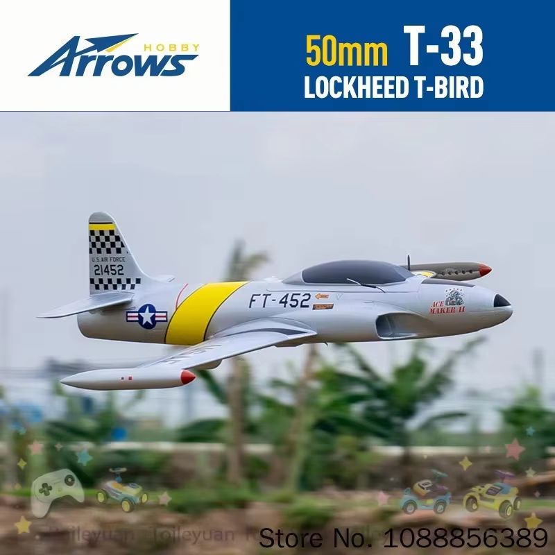 Rc Hobby Park - สินค้าใหม่เข้าสต็อก เครื่องบินบังคับวิทยุ T-33 สีน้ำเงิน ขนาด 50