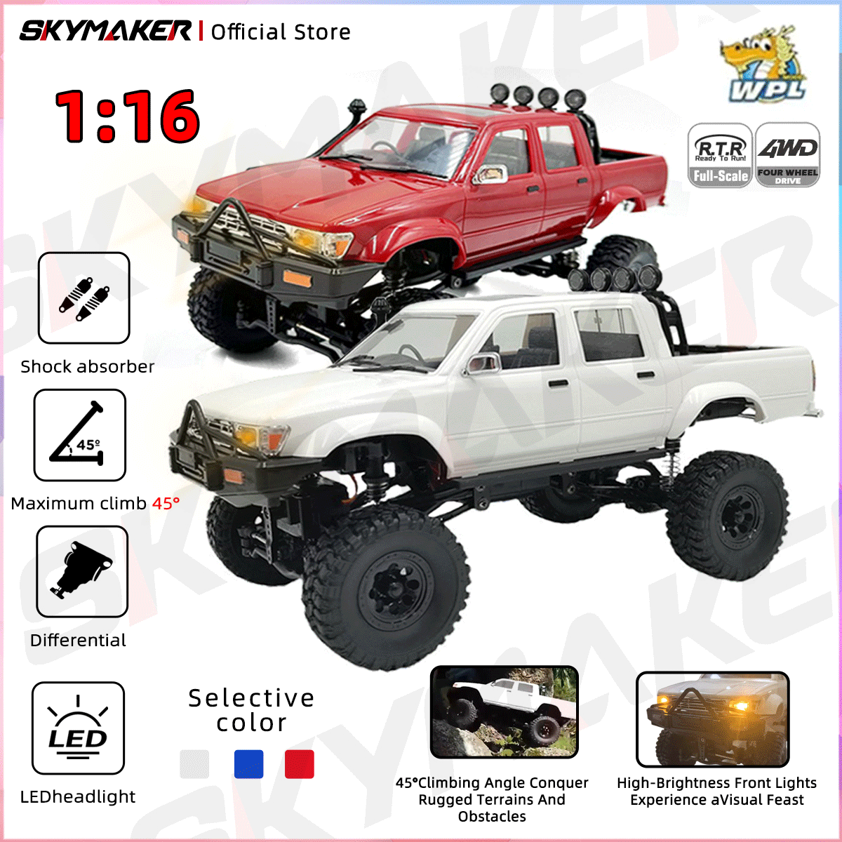 Rc Hobby Tech Bali - WPL C64-1 RC รถ 1:16 Hailax