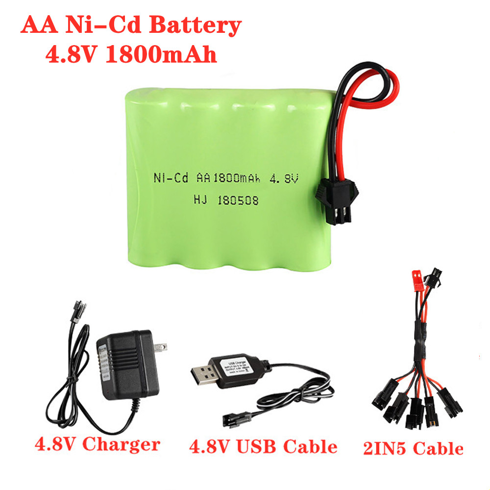 Rc Hobby Tank - 4.8V 1800mAh Ni-Cd AA แบตเตอรี่สําหรับ RC