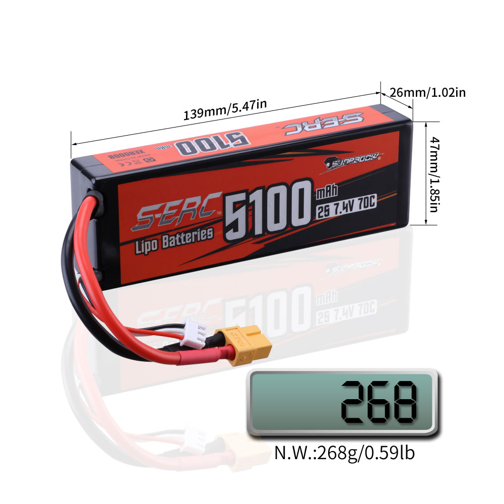 Sunpadow แบตเตอรี่ Lipo 2S 7.4 - Rc Hobby Tank บทวิจารณ์และราคา