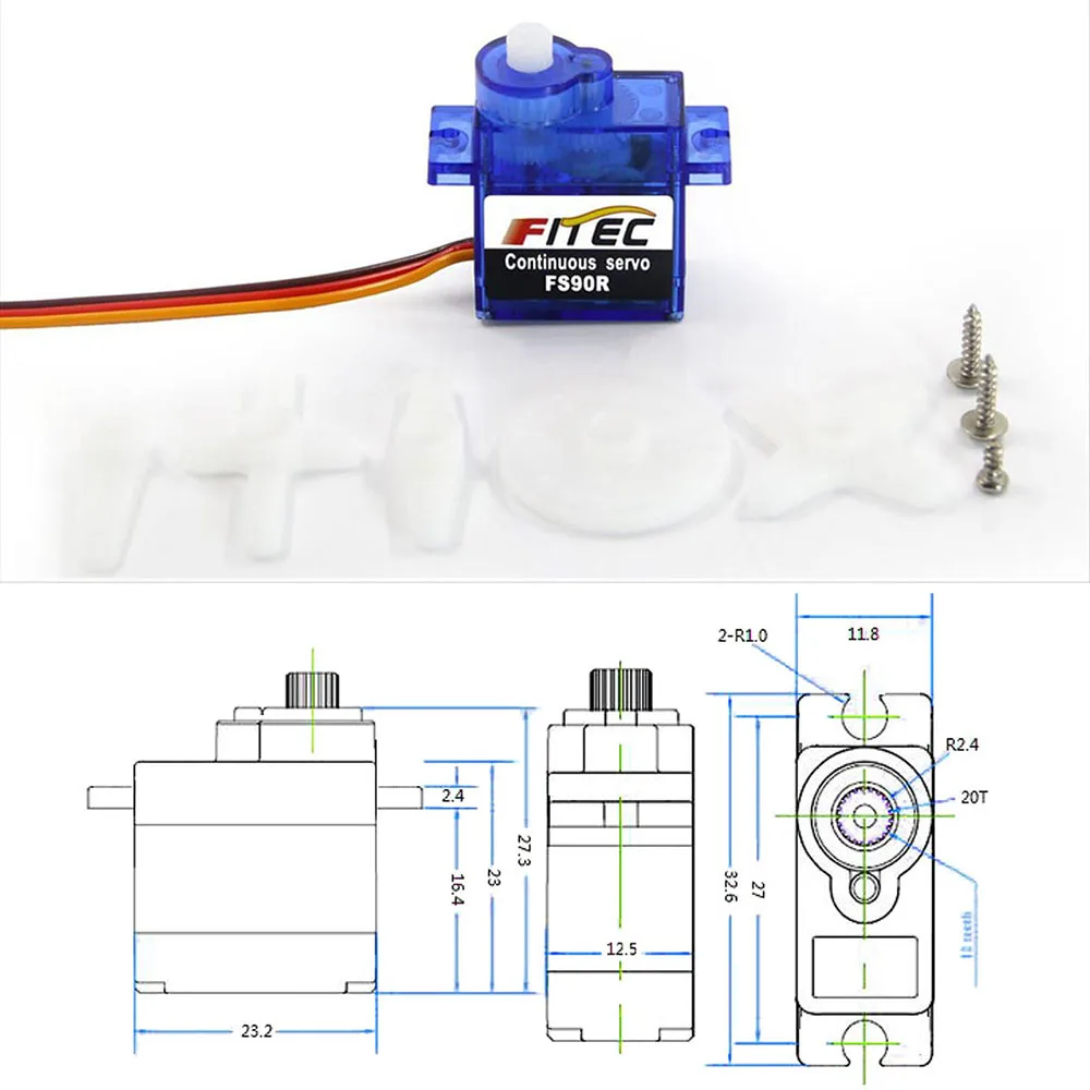 Feetech Mini FS90R Micro Servo - Rc Hobby Products บทวิจารณ์และราคา